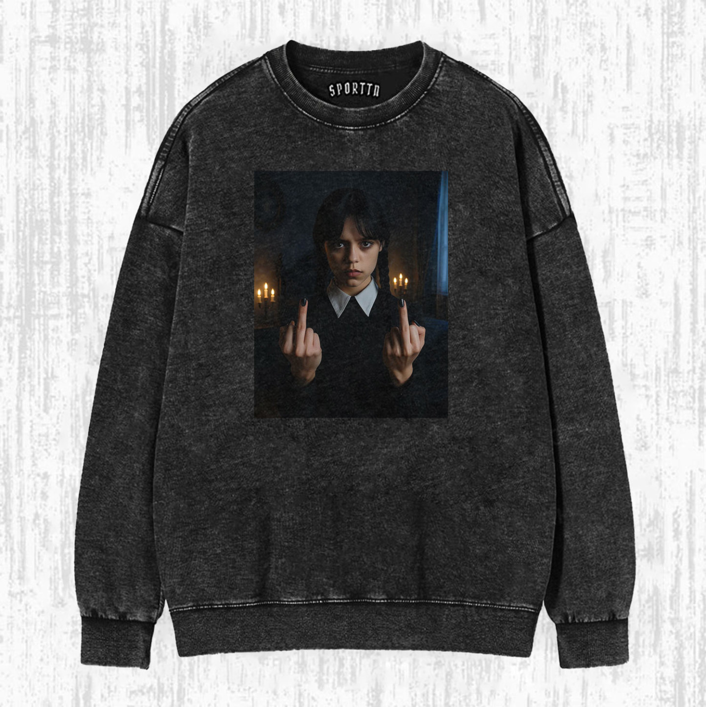WEDNESDAY S2 ADDAMS THEMED T-SHIRT-LASPORTN