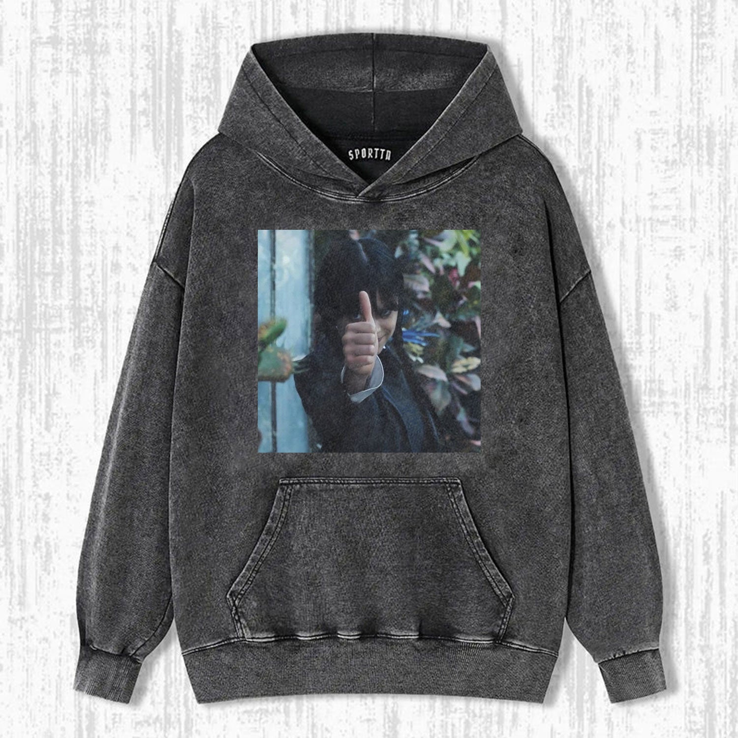 "WEDNESDAY S2 ADDAMS" THEMED V8 T-SHIRT-LASPORTN