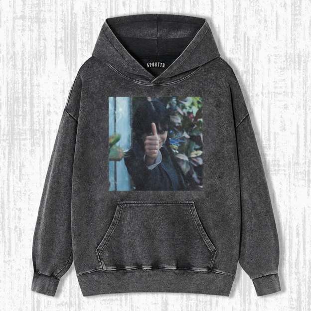 "WEDNESDAY S2 ADDAMS" THEMED V8 T-SHIRT-LASPORTN