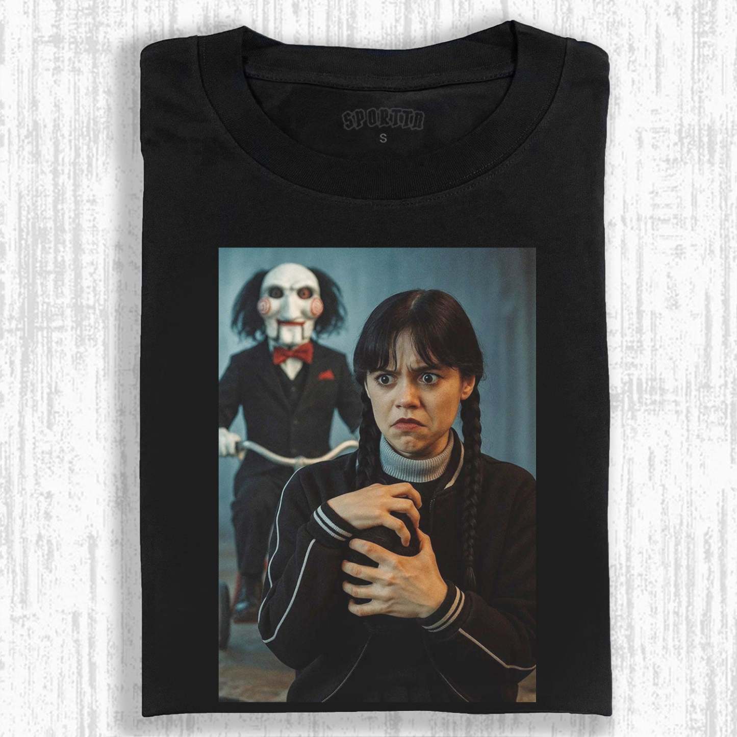 "WEDNESDAY S2 ADDAMS" THEMED V11 T-SHIRT-LASPORTN