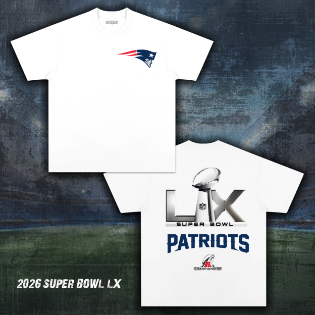 2026 SUPER BOWL LX & NEW ENGLAND PATRIOTS V2 TEE