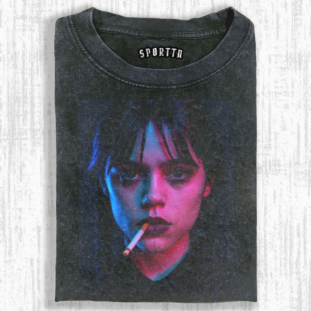 WEDNESDAY S2 ADDAMS THEMED T-SHIRT-LASPORTN