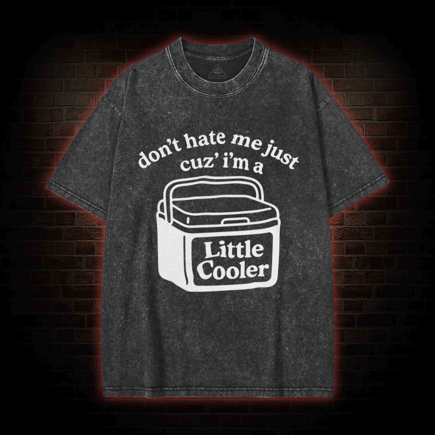 Don't Hate Me Cuz I'm a Little Cooler Washed T-shirt-LASPORTN