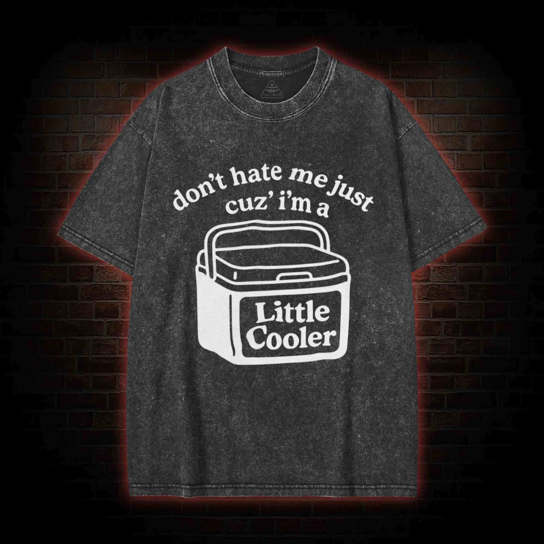 Don't Hate Me Cuz I'm a Little Cooler Washed T-shirt-LASPORTN