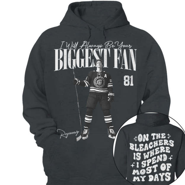 I'll Be Your Biggest Fan - On The Bleachers Is Where I Spend Most Of My Days - Personalize Ice Hockey Shirt For Ice Hockey Mom Grandma T1807