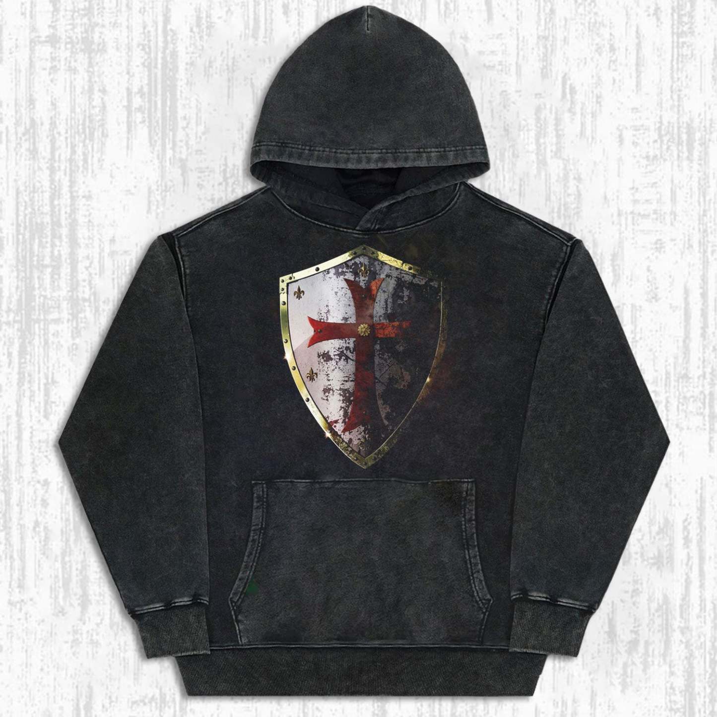 KNIGHTS TEMPLAR CROSS SHIELD VINTAGE T-SHIRT-LASPORTN