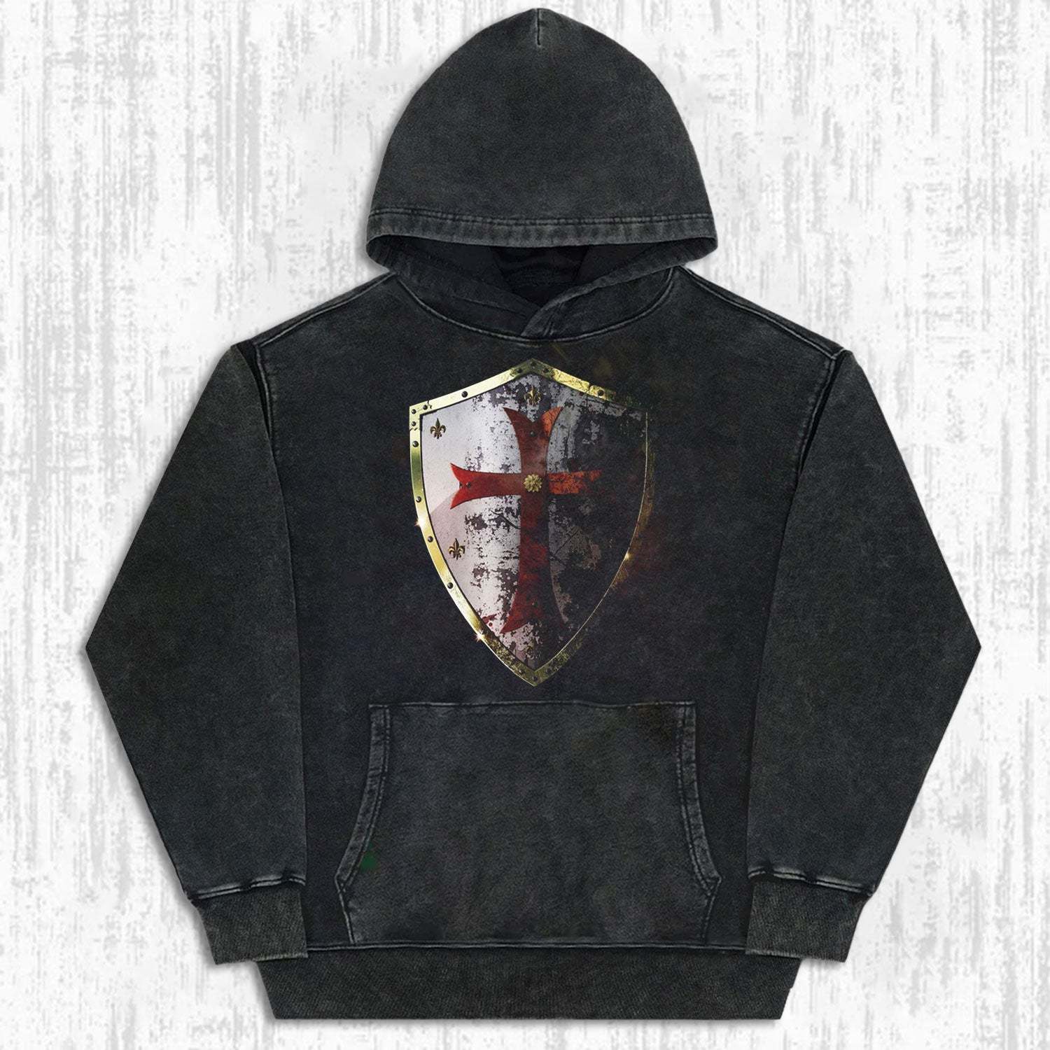 KNIGHTS TEMPLAR CROSS SHIELD VINTAGE T-SHIRT-LASPORTN