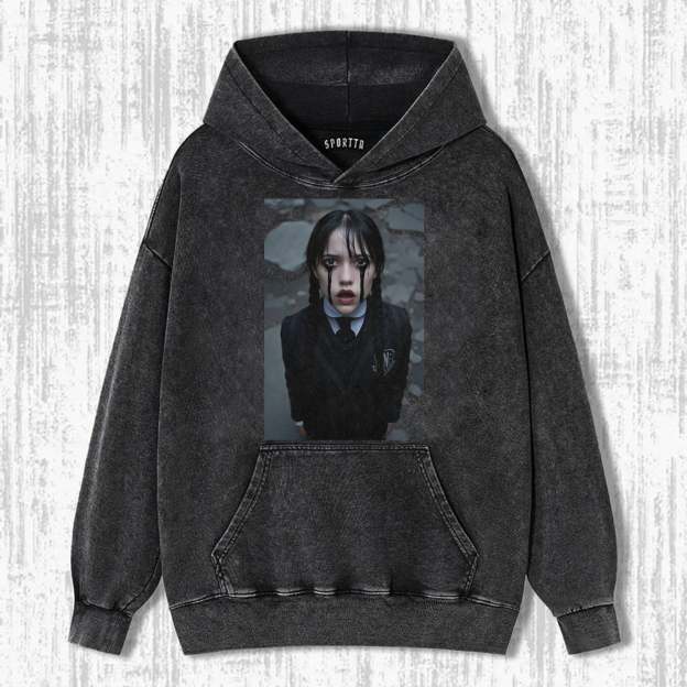 WEDNESDAY S2 ADDAMS THEMED T - SHIRT-LASPORTN