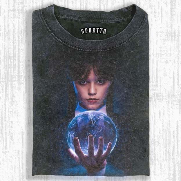"WEDNESDAY S2 ADDAMS" THEMED V2 T-SHIRT-LASPORTN