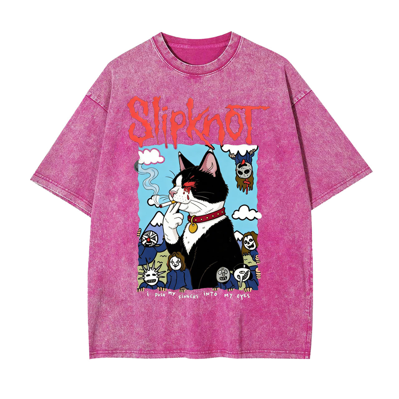 Slipknot Funny Smoking Cat T-shirt