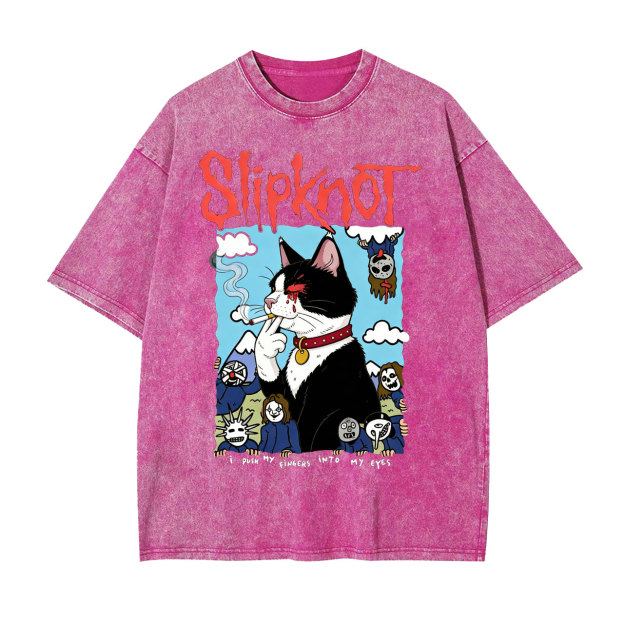Slipknot Funny Smoking Cat T-shirt