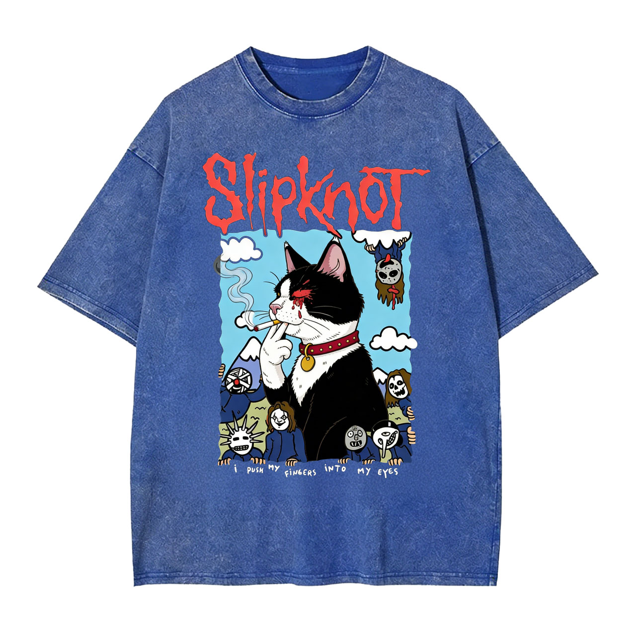 Slipknot Funny Smoking Cat T-shirt