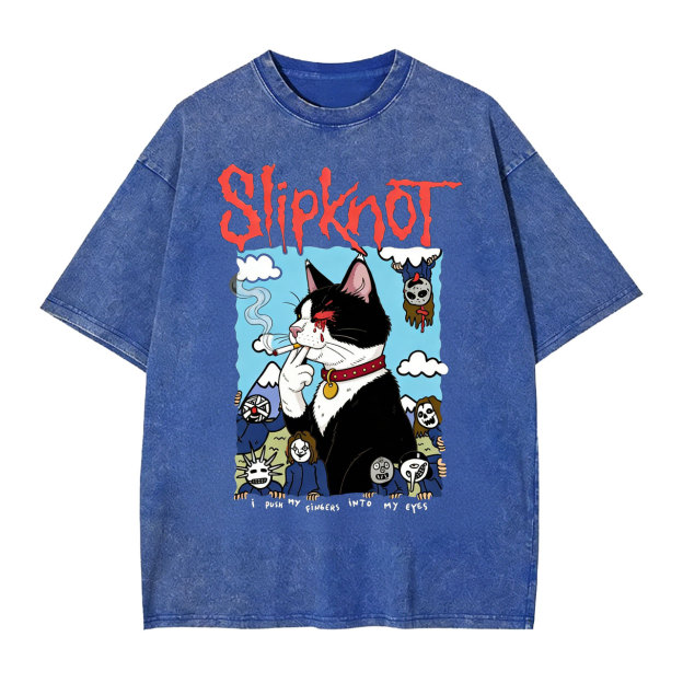 Slipknot Funny Smoking Cat T-shirt