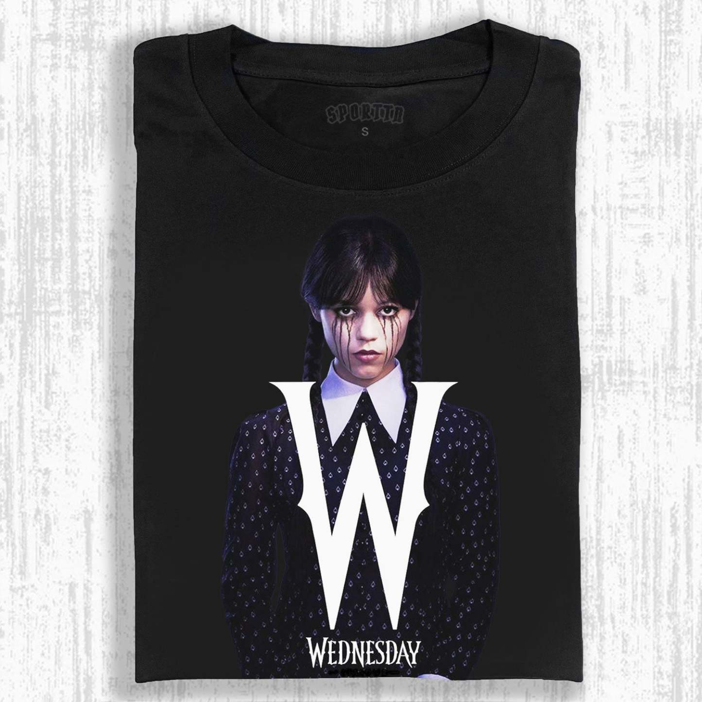 "WEDNESDAY S2 ADDAMS" THEMED V1 T-SHIRT-LASPORTN