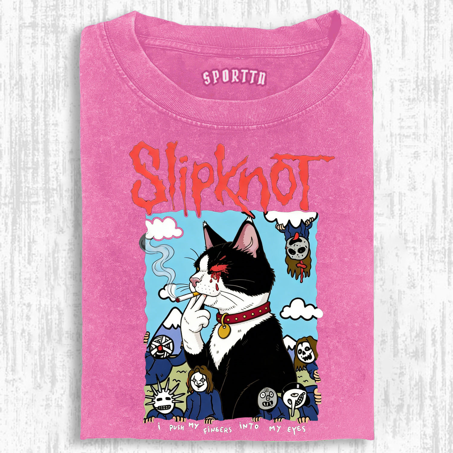 Slipknot Funny Smoking Cat T-shirt