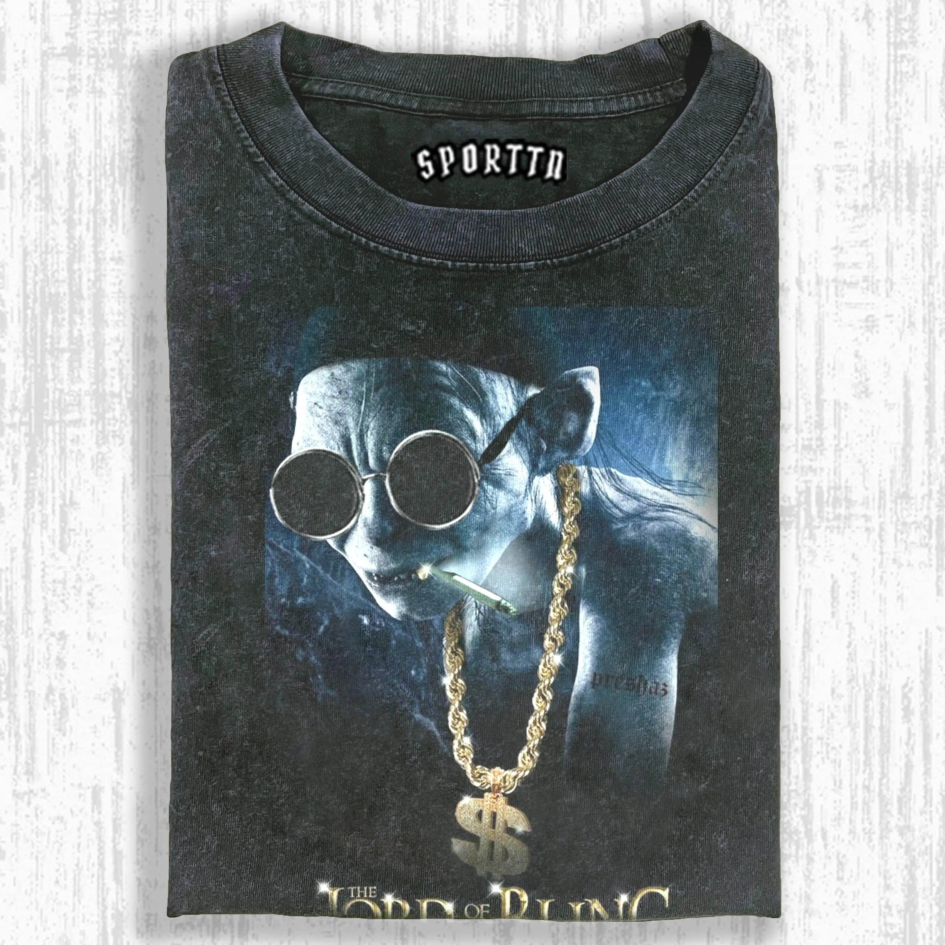 WASHED COTTON LORD OF THE RINGS T-SHIRT-LASPORTN