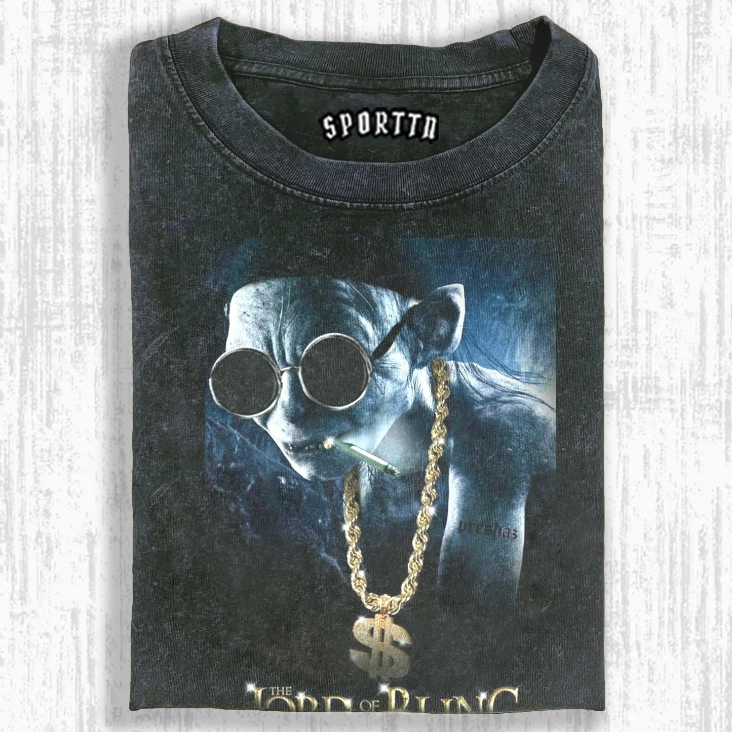 WASHED COTTON LORD OF THE RINGS T-SHIRT-LASPORTN