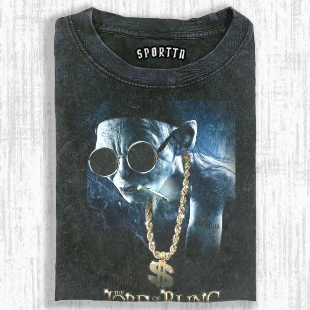 WASHED COTTON LORD OF THE RINGS T-SHIRT-LASPORTN