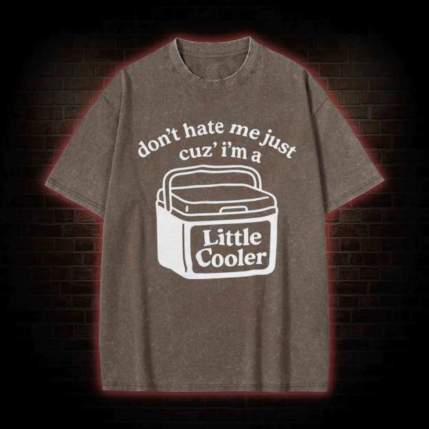 Don't Hate Me Cuz I'm a Little Cooler Washed T-shirt-LASPORTN