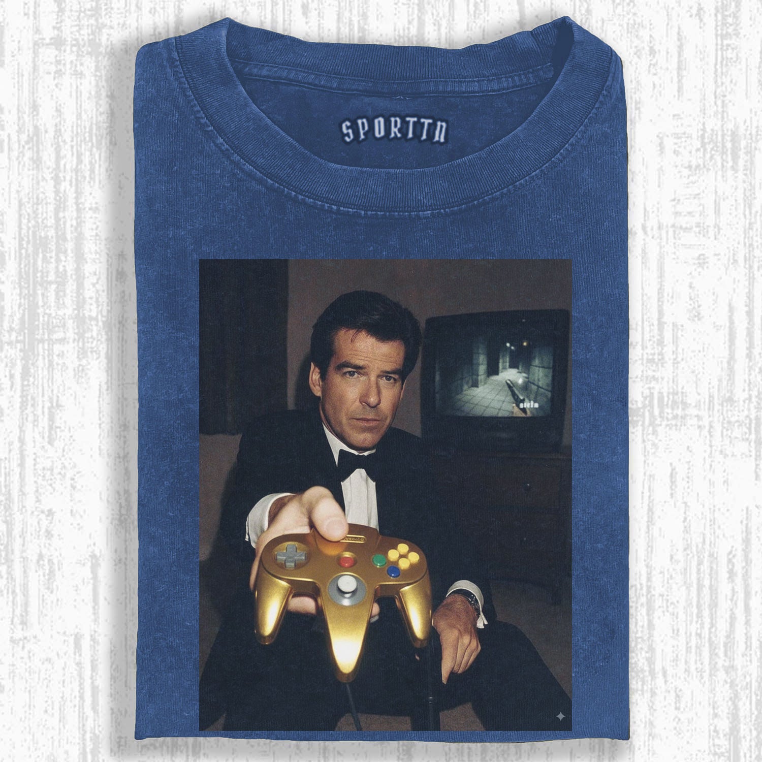 GOLD N64 JAMES BOND 'YOUR TURN' FUNNY T-SHIRT V2-LASPORTN