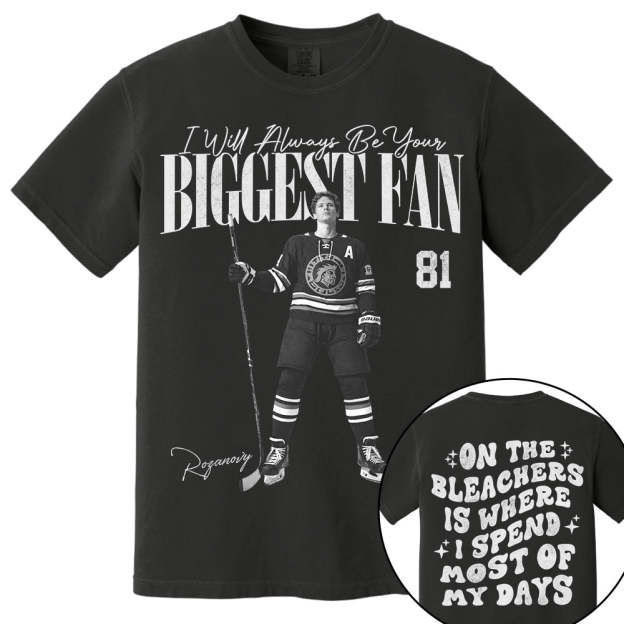 I'll Be Your Biggest Fan - On The Bleachers Is Where I Spend Most Of My Days - Personalize Ice Hockey Shirt For Ice Hockey Mom Grandma T1807