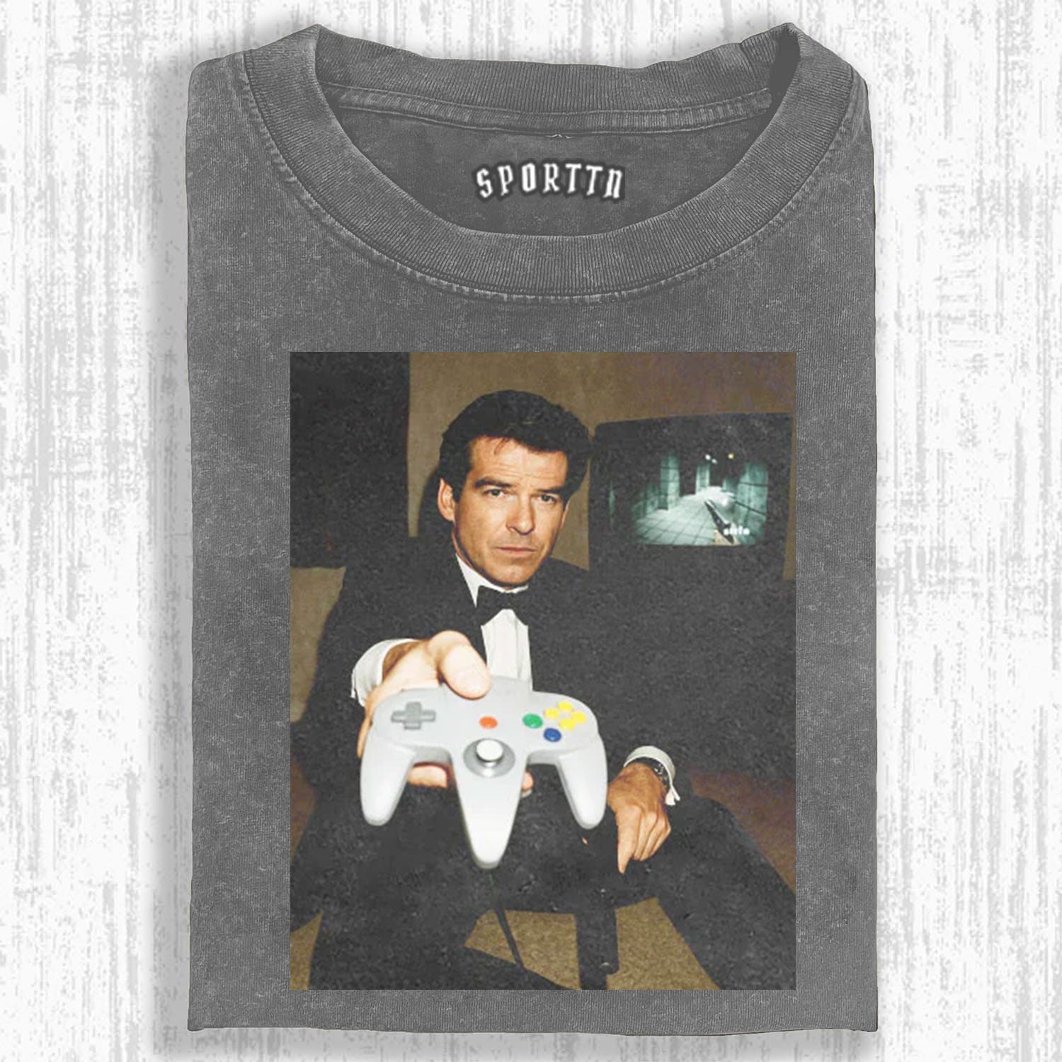 N64 JAMES BOND 'YOUR TURN' FUNNY T-SHIRT-LASPORTN
