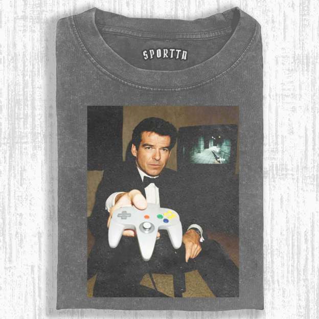 N64 JAMES BOND 'YOUR TURN' FUNNY T-SHIRT-LASPORTN