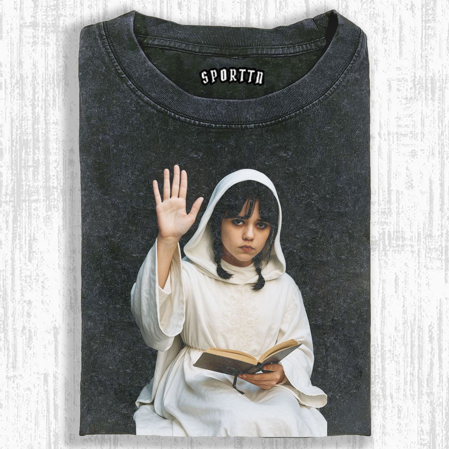 "WEDNESDAY S2 ADDAMS" THEMED V6 T-SHIRT-LASPORTN