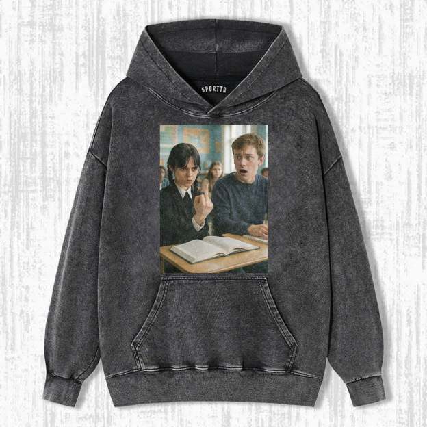 "WEDNESDAY S2 ADDAMS" THEMED V7 T-SHIRT-LASPORTN