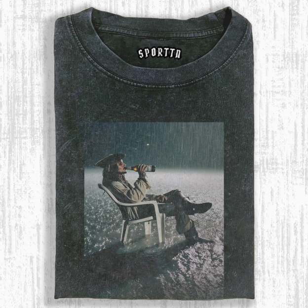 WASHED COTTON PIRATES OF THE CARIBBEAN T-SHIRT-LASPORTN