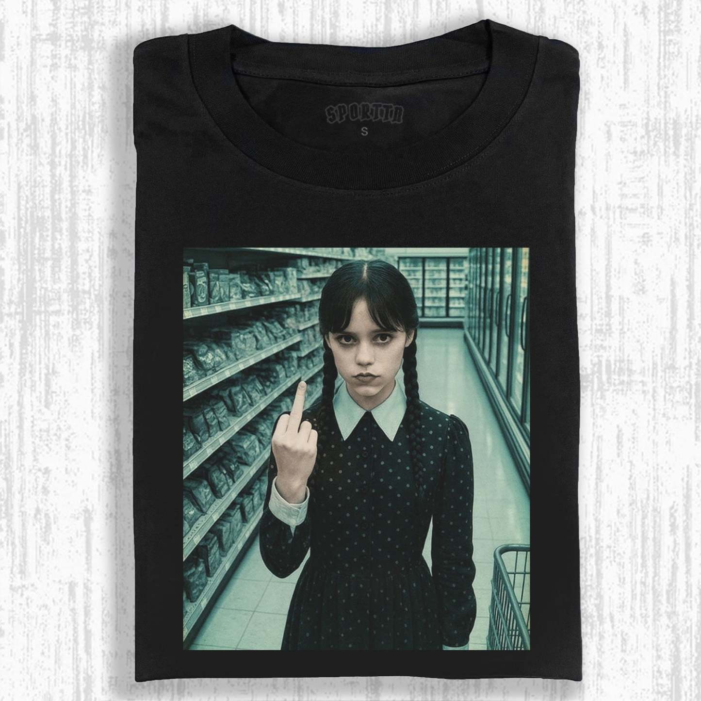 REBELLIOUS T-SHIRT OF WEDNESDAY S2-LASPORTN