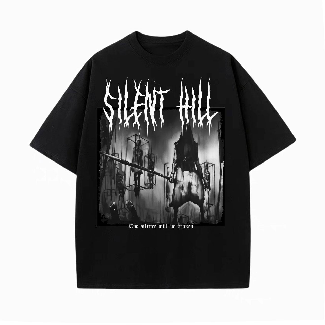 SILENT HILL HORROR WASHED T-SHIRT-LASPORTN