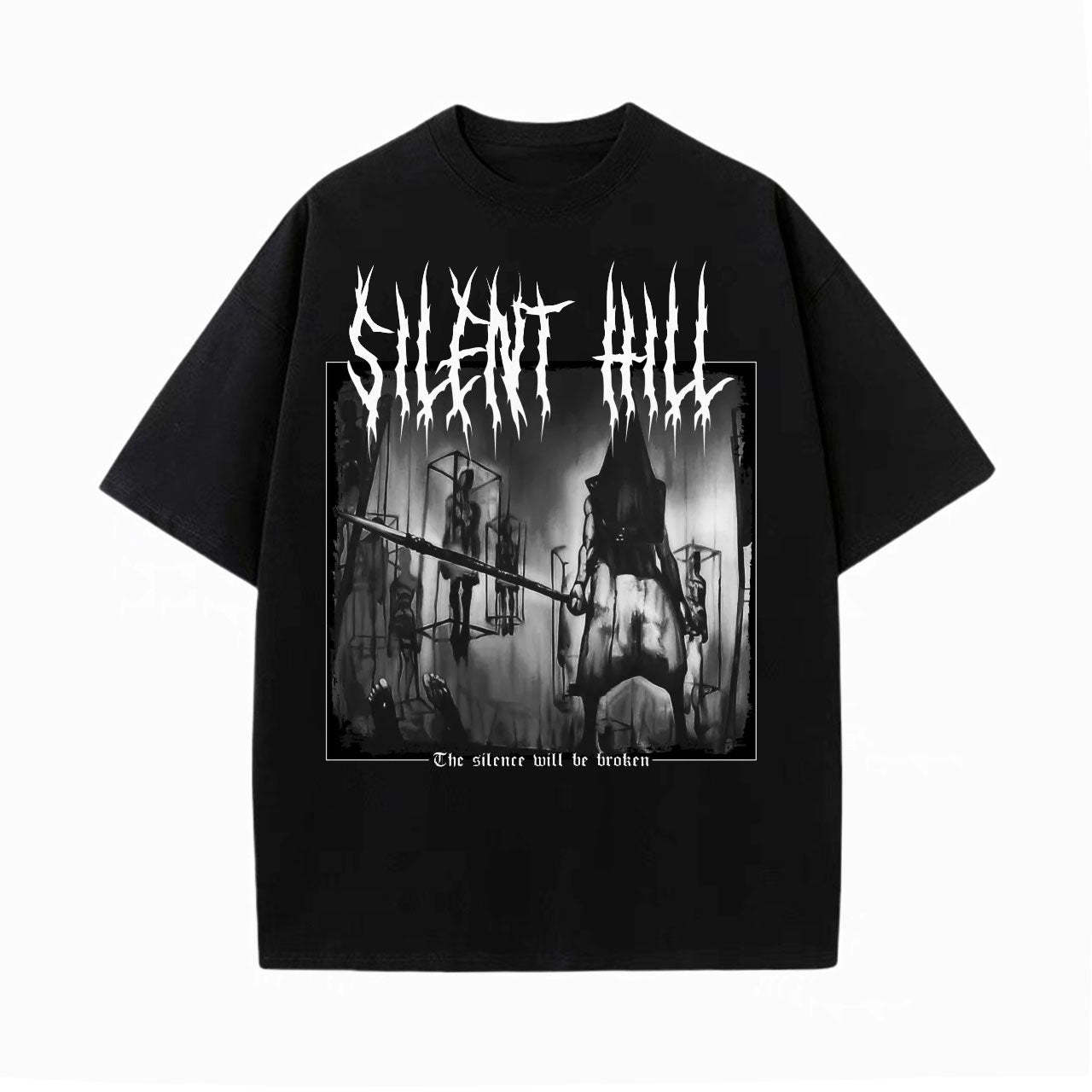 SILENT HILL HORROR WASHED T-SHIRT-LASPORTN
