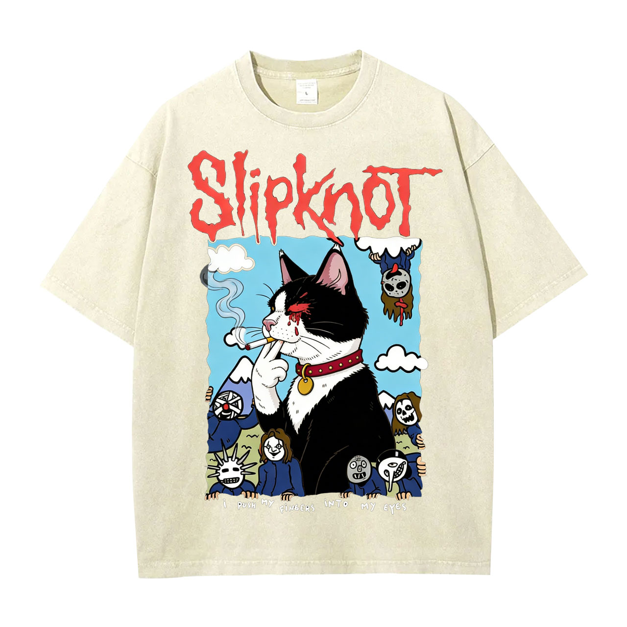Slipknot Funny Smoking Cat T-shirt