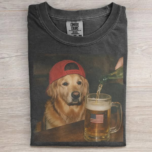 American Golden Retriever Beer T-shirt