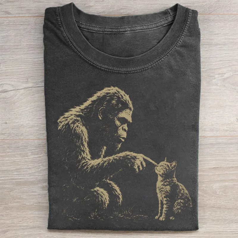 Bigfoot Booping Cat T-shirt
