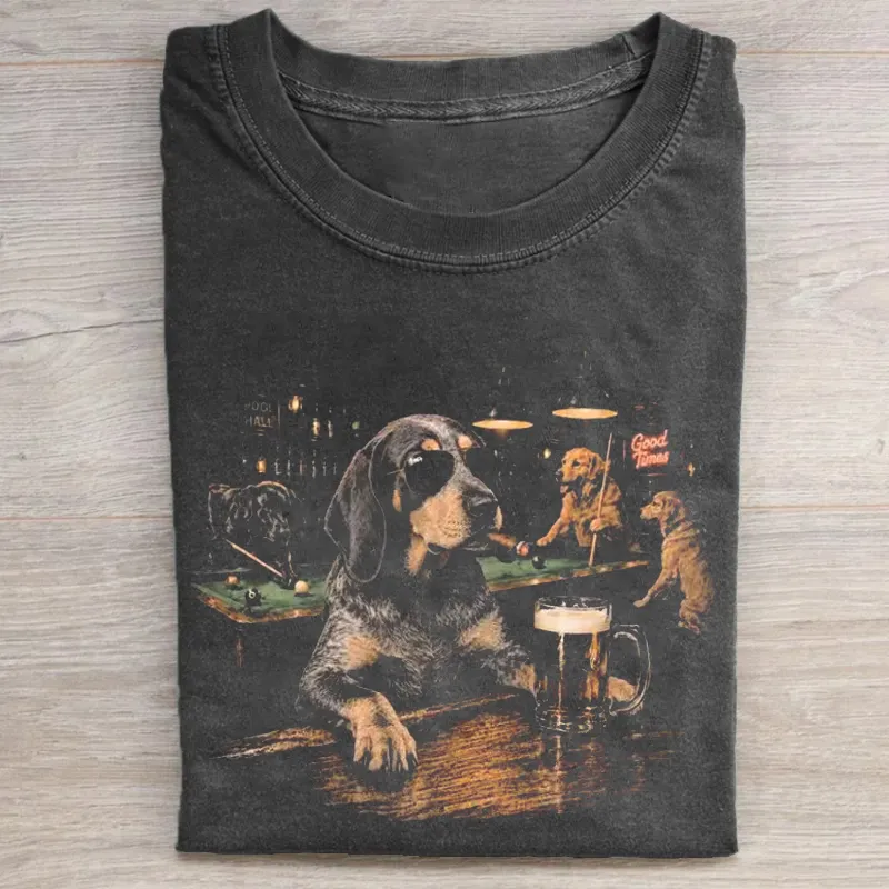 Bluetick Coonhound Drinking Beer T-shirt