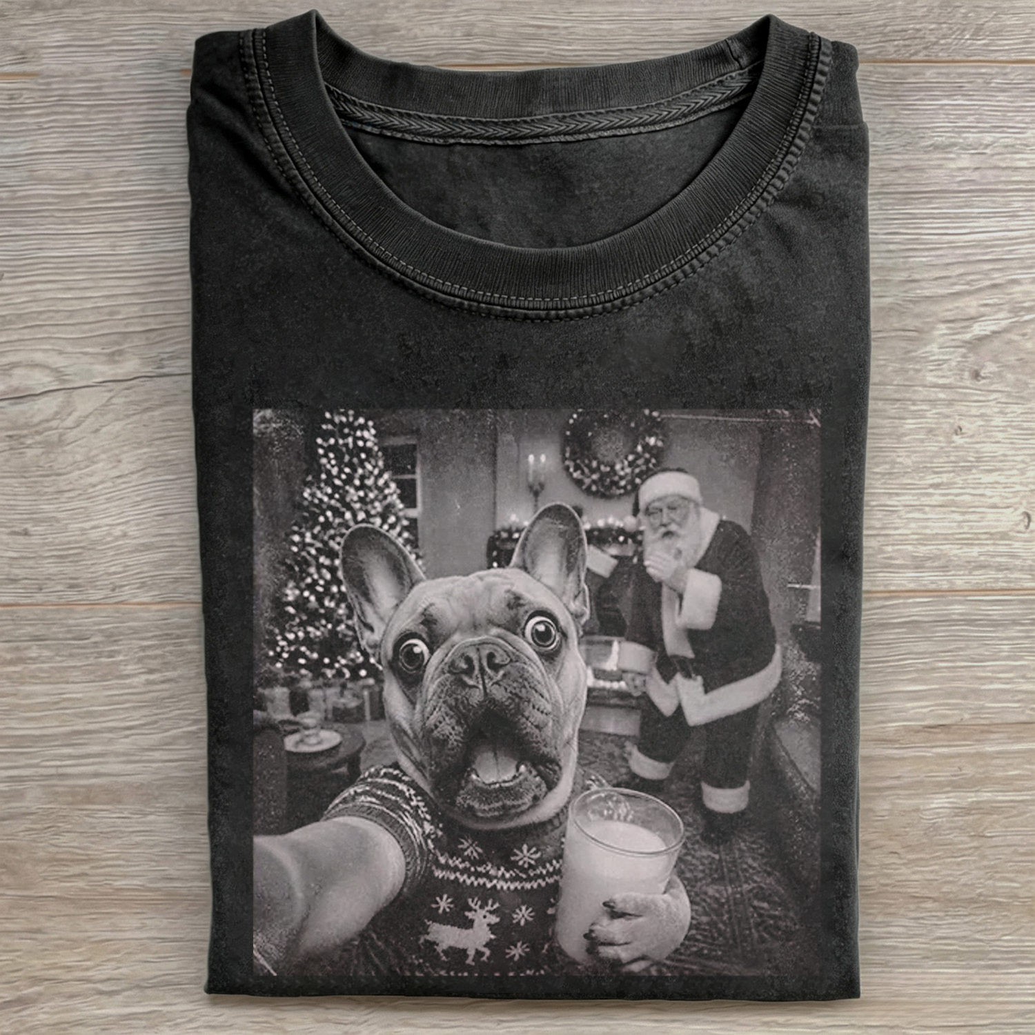 Christmas French Bulldog T-shirt
