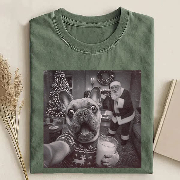 Christmas French Bulldog T-shirt