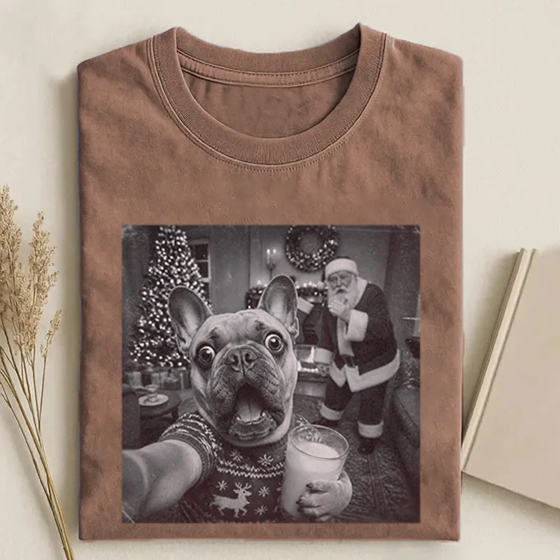 Christmas French Bulldog T-shirt