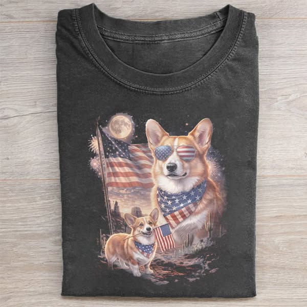 Corgi Patriotic T-shirt