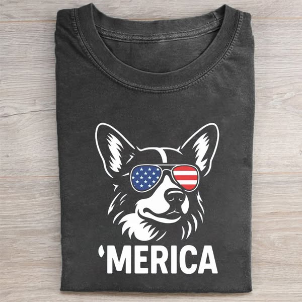 Corgi USA Patriotic T-shirt