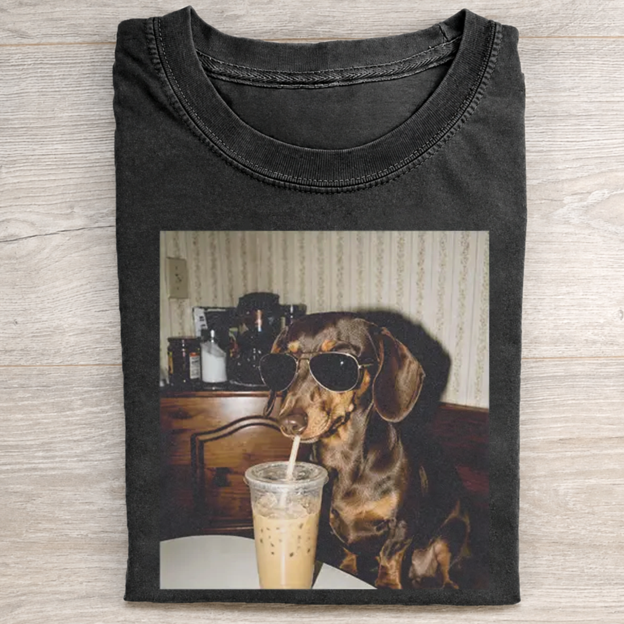 Dachshund Iced Coffee T-shirt