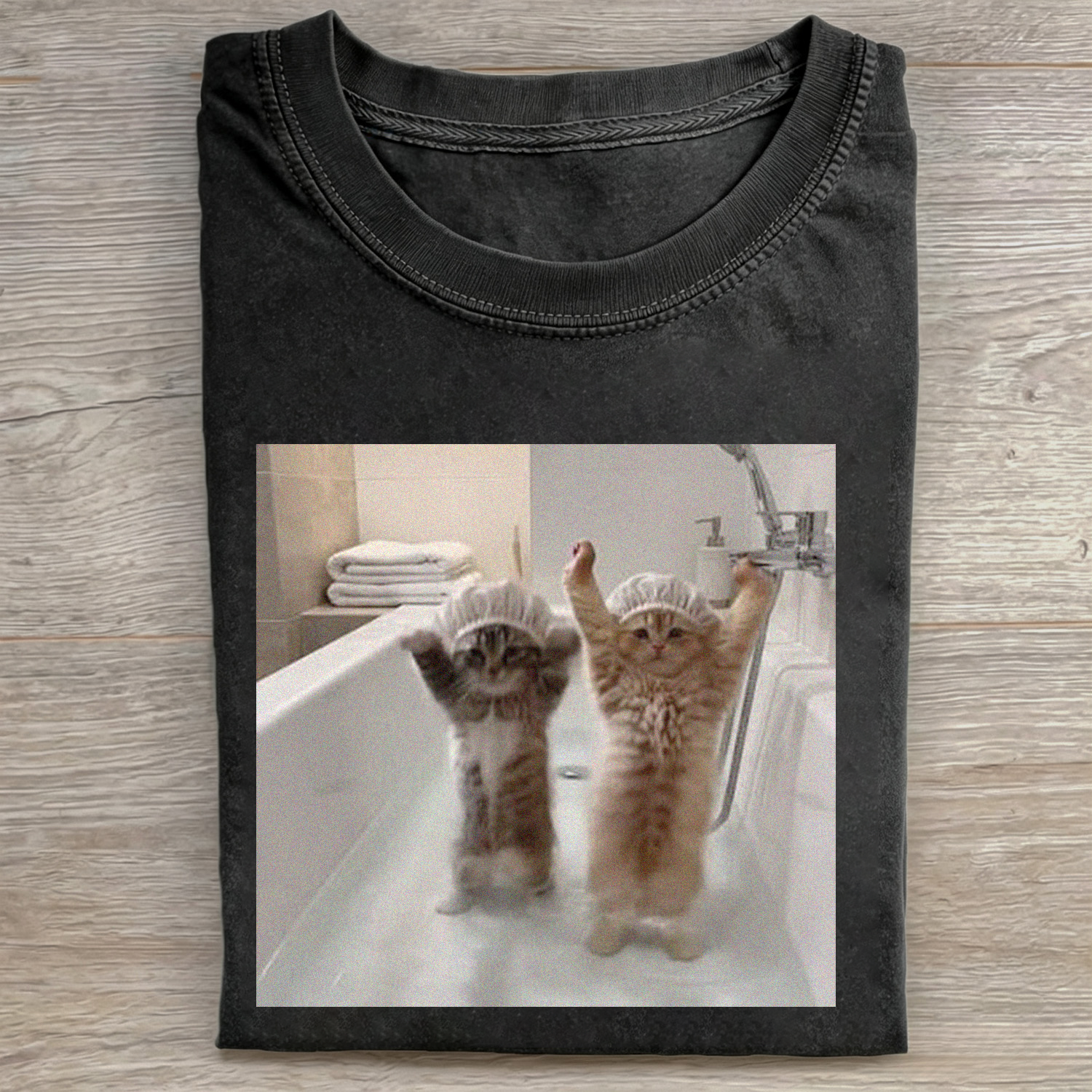 Dancing Cats In Bathhub T-shirt