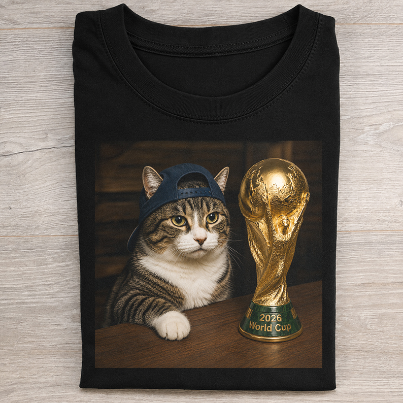 FUNNY CAT & 2026 World Cup T Shirt
