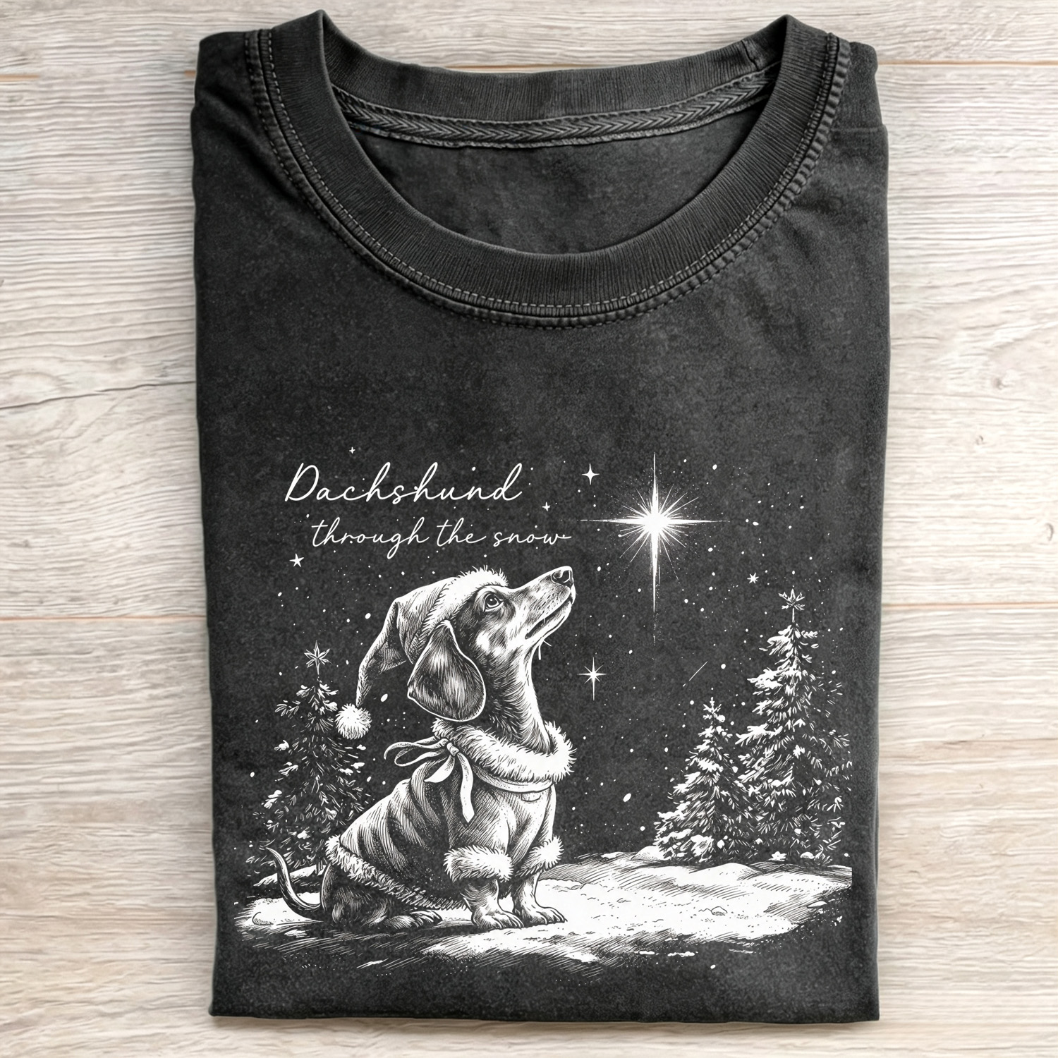 FUNNY CHRISTMAS DACHSHUND DOG T-SHIRT