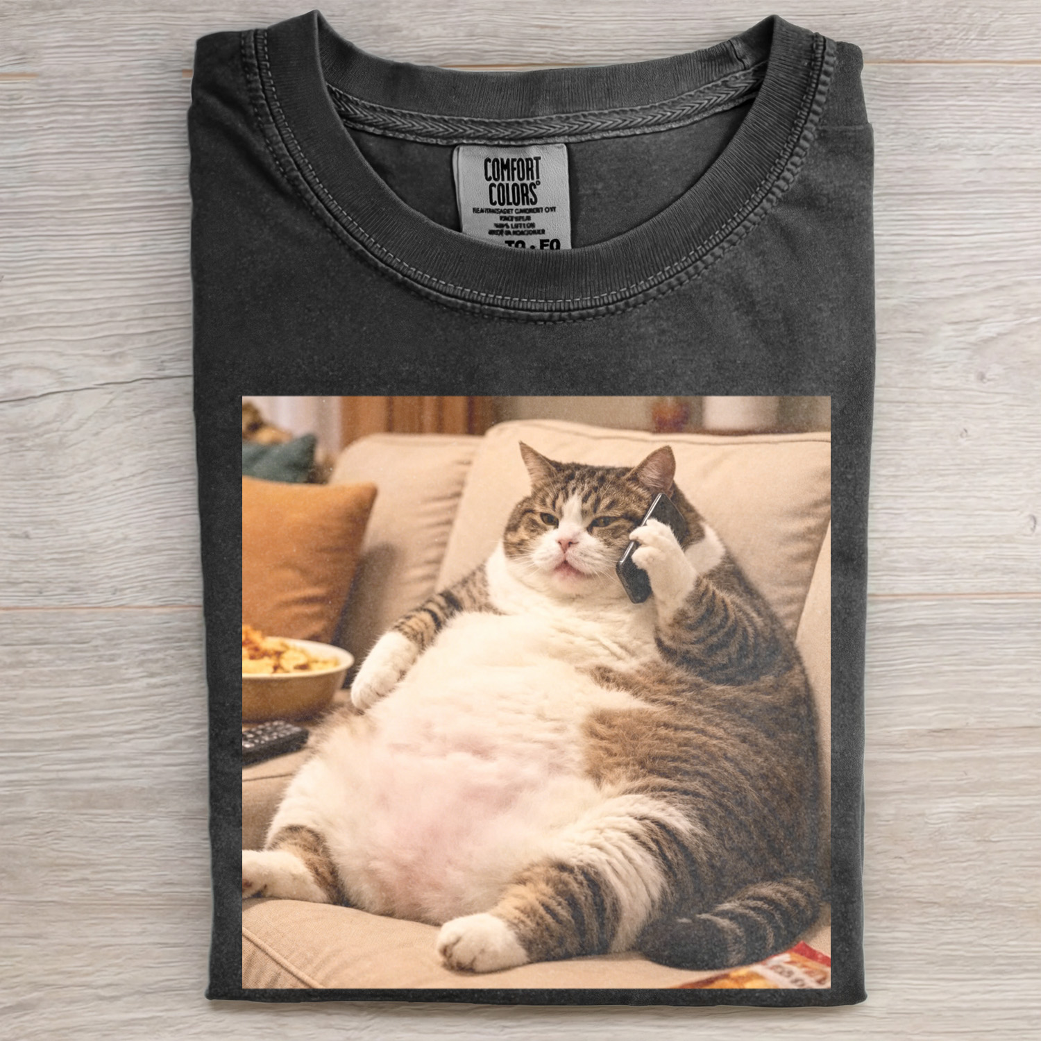 FUNNY FAT CAT MEME T-SHIRT