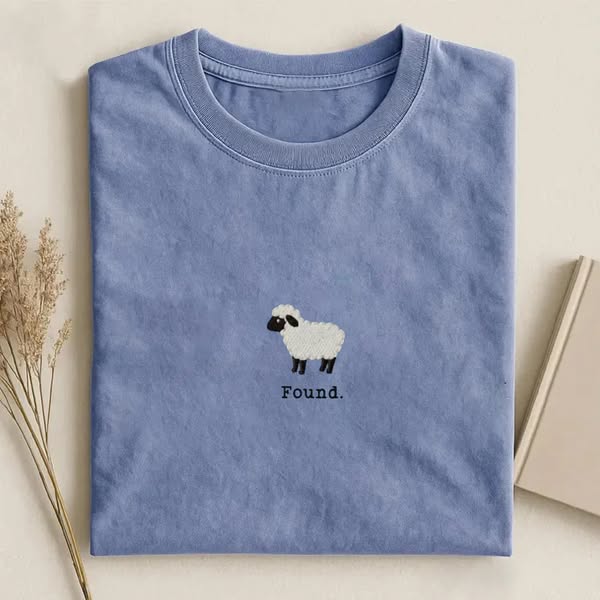 Found Sheep Faith Embroidered T-shirt