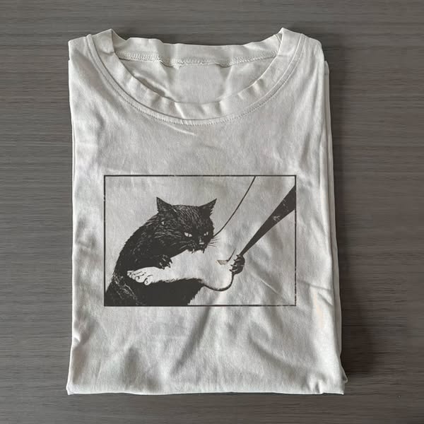Funny Cat Graphic T-shirt