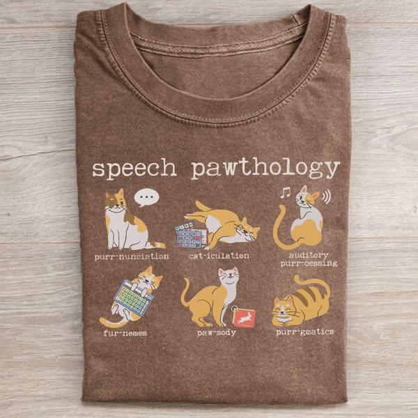 Funny Cats Speech Therapy T-shirt